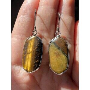 FAS 925 sterling silver tiger’s eye Earrings